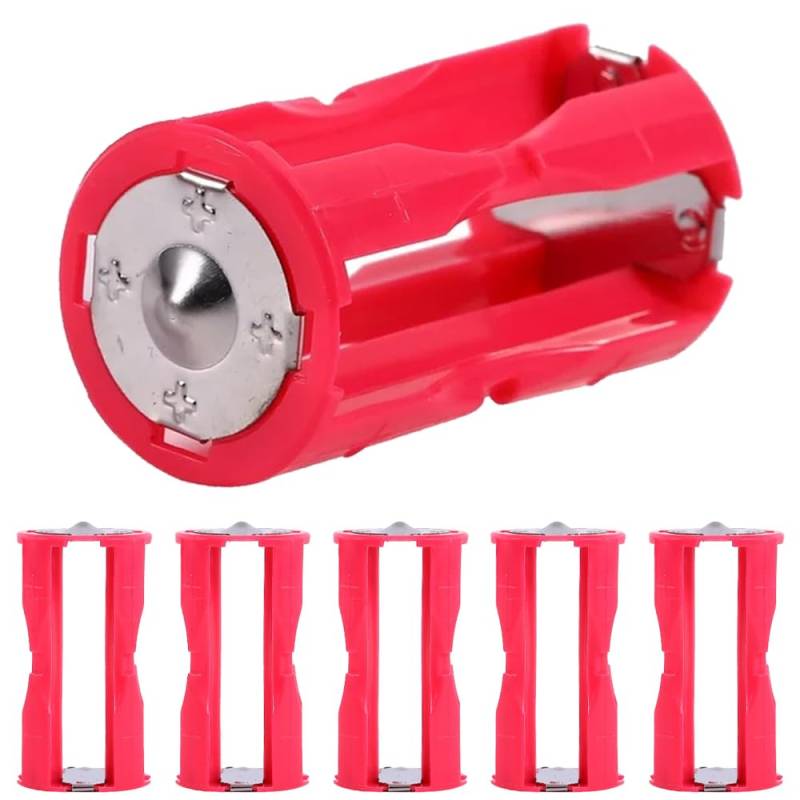 Xiatiaosann 4 AAA (LR03) zu C Größe parallel Batteriehalter, 4AAA Batterie Konverter Adapter Cases, Batterie Lagerung Boxen für elektronische oder Notfall (6 Pack) von Xiatiaosann