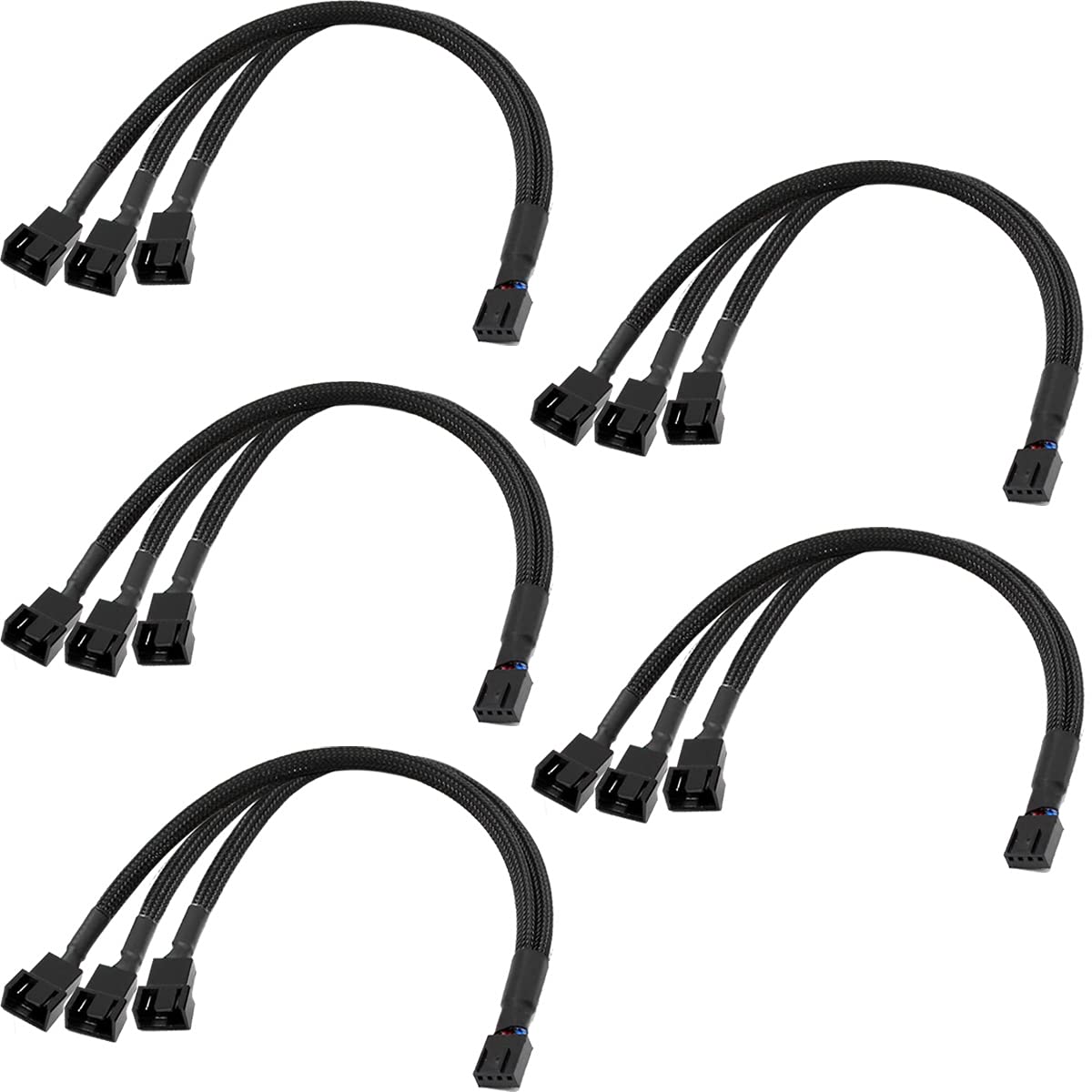 Xiatiaosann 4 Pin PWM Lüfternaber PC Lüfter Verlängerungskabel, 5er Pack Computer Lüfterkabel Adapter 1 bis 3 Konverter Kompatibler 3 pin Lüfter Xiatiaosann 4 Pin PWM Lüfternaber PC Lüfter Verlängerungskabel, 5er Pack Computer Lüfterkabel Adapter 1 bis 3 Konverter Kompatibler 3 pin Lüfter von Xiatiaosann