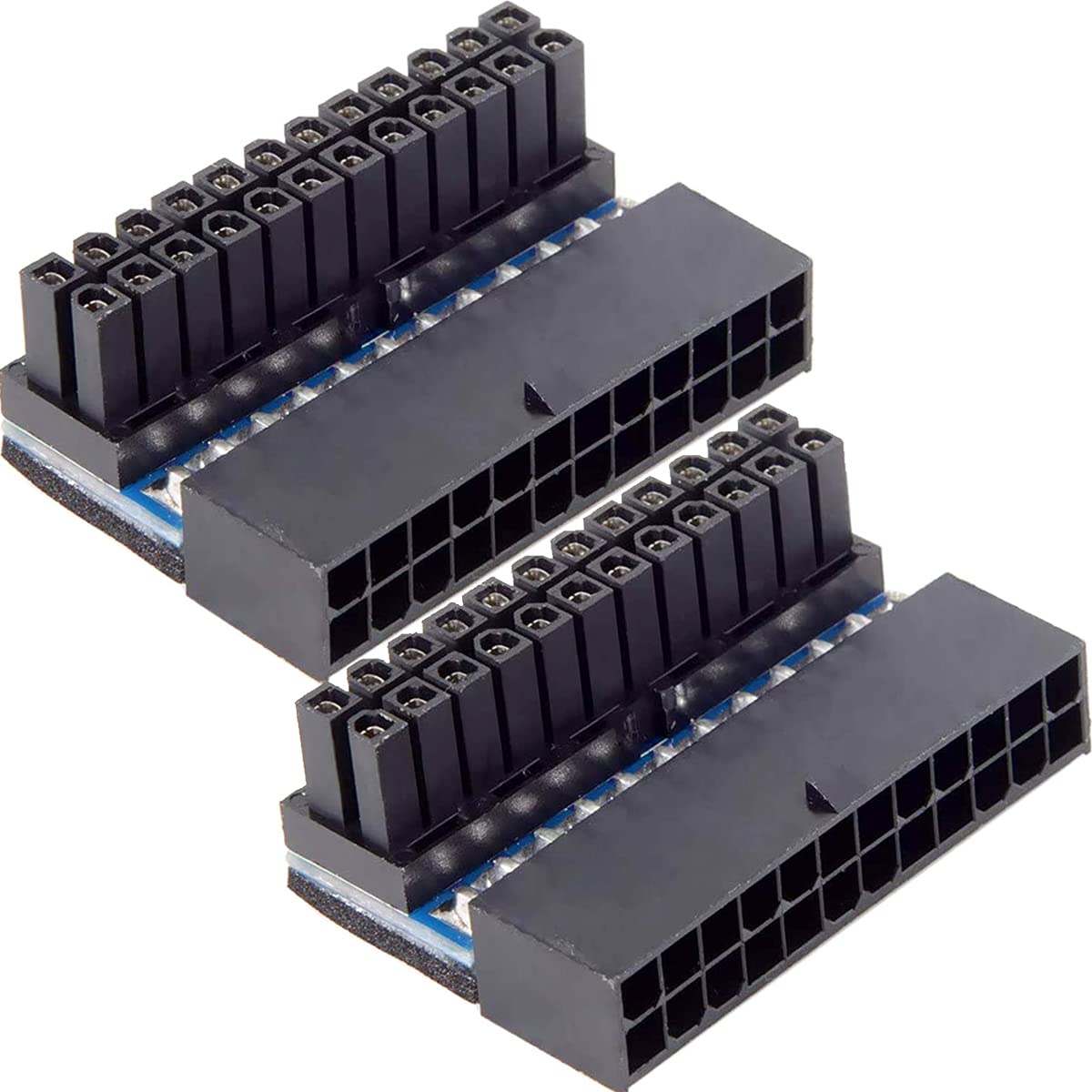 Xiatiaosann ATX 24-pin Stecker 90 Grad Mainboard für Desktop-PC, 24-pin Buchse auf 24-pin Stecker Motherboard Netzteil Adapter, 2er-Pack Xiatiaosann ATX 24-pin Stecker 90 Grad Mainboard für Desktop-PC, 24-pin Buchse auf 24-pin Stecker Motherboard Netzteil Adapter, 2er-Pack von Xiatiaosann