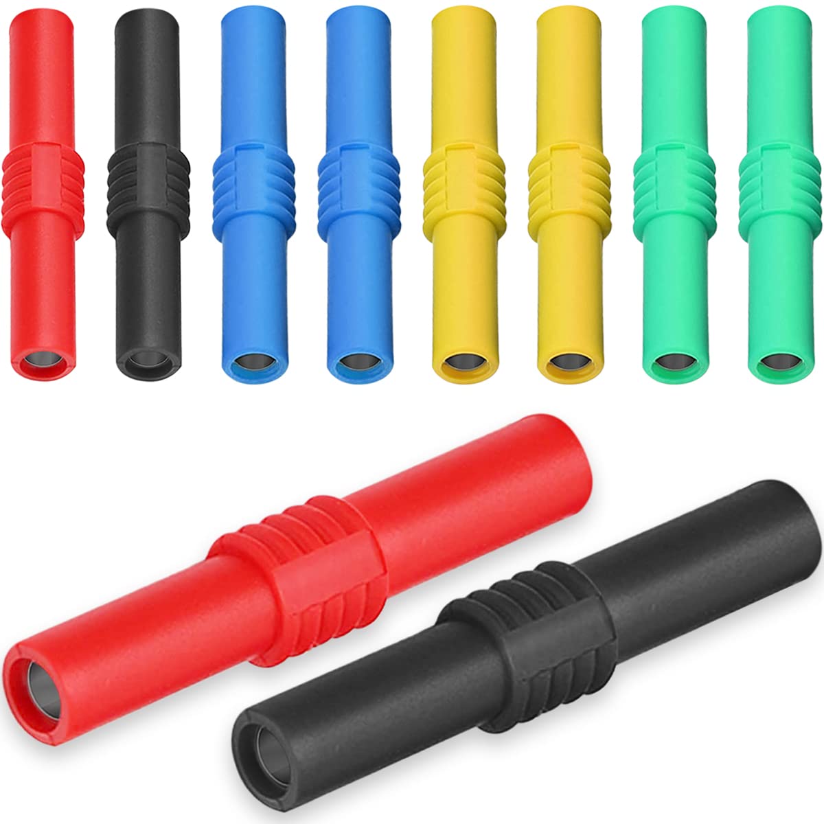 Xiatiaosann Bananenkupplung 4mm Bananenbuchsen Stecker Buchse auf Buchse Isoliert Stecker für Multimeter Lautsprecher Messleitungen elektrische Verbindungen, 5 Farben Xiatiaosann Bananenkupplung 4mm Bananenbuchsen Stecker Buchse auf Buchse Isoliert Stecker für Multimeter Lautsprecher Messleitungen elektrische Verbindungen, 5 Farben von Xiatiaosann