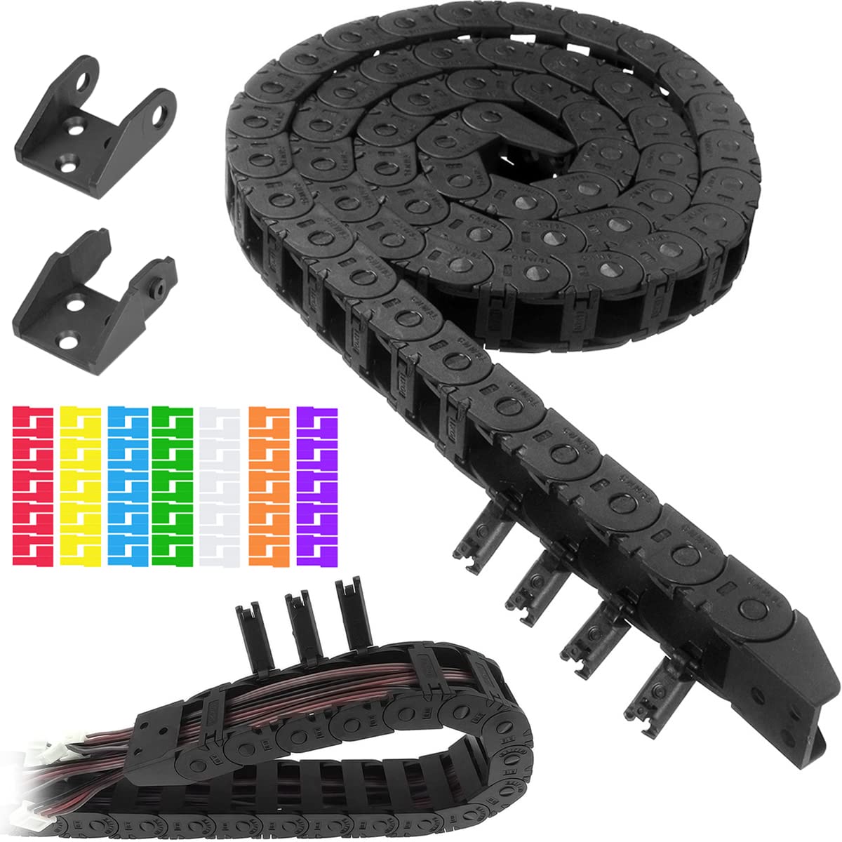 Xiatiaosann Cable Drag Chain 10 x 20 mm 1 M Open On Both Side Plastic Towline Kable R18 Drag Chain für 3D-Drucker und CNC-Fräsmaschinen mit 1 Paar Anschlüssen Xiatiaosann Cable Drag Chain 10 x 20 mm 1 M Open On Both Side Plastic Towline Kable R18 Drag Chain für 3D-Drucker und CNC-Fräsmaschinen mit 1 Paar Anschlüssen von Xiatiaosann