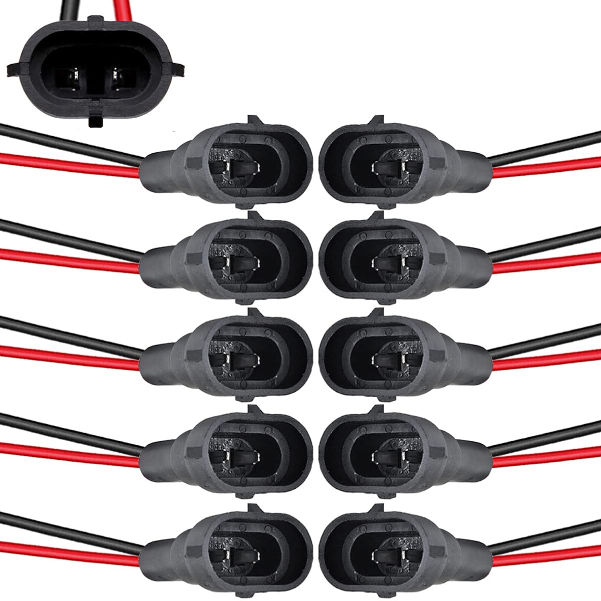 Xiatiaosann H11 H8 LED Stecker Adapter Auto Lampe Kabelbaum Anschlusskabel für LED Scheinwerfer Nebelscheinwerfer Buchse Adapter, 10 Stück Xiatiaosann H11 H8 LED Stecker Adapter Auto Lampe Kabelbaum Anschlusskabel für LED Scheinwerfer Nebelscheinwerfer Buchse Adapter, 10 Stück von Xiatiaosann