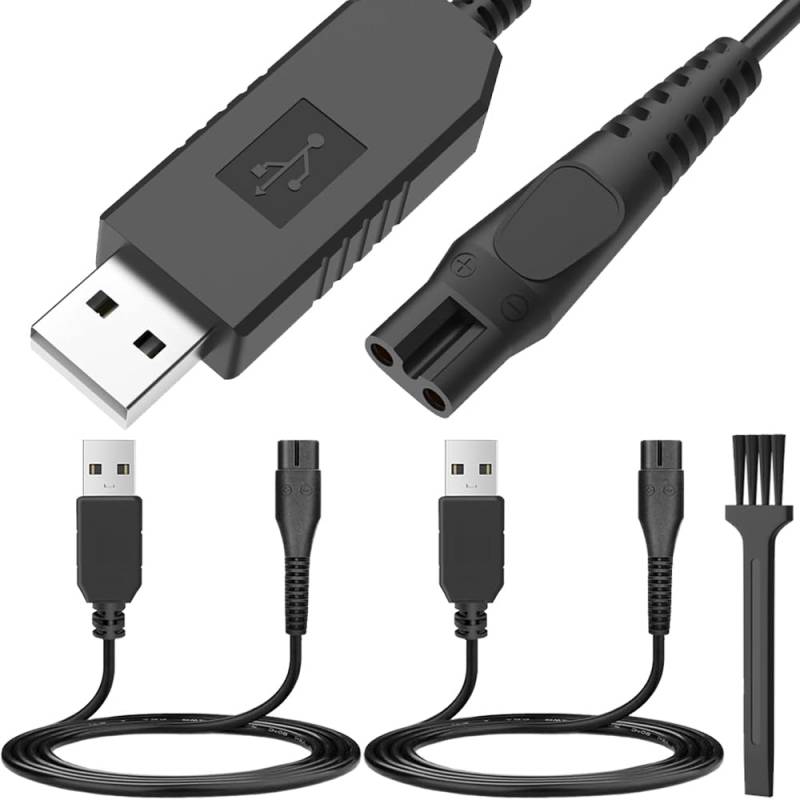 Xiatiaosann Ladekabel für Philips Norelco HQ8505 Rasierer, USB-Netzkabel S9987 BT3210 BT3230 BT5511 BT9810 BG5025 BG7030 BG7040 (4 Stück) von Xiatiaosann