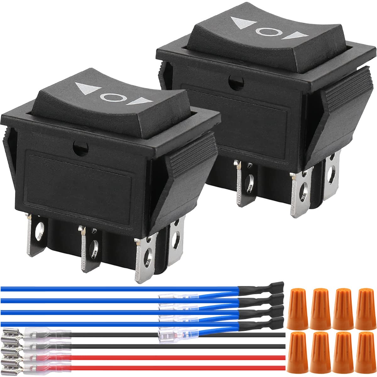Xiatiaosann Wippschalter 12V Kippschalter Ein-Aus-Ein 6-pin Momentan Polaritätsumkehrschalter DPDT 6 Terminals 10A Motorsteuerung AC 110V-220V DPDT Auto Boot Wipptaster mit Kabel, 2 Stück Xiatiaosann Wippschalter 12V Kippschalter Ein-Aus-Ein 6-pin Momentan Polaritätsumkehrschalter DPDT 6 Terminals 10A Motorsteuerung AC 110V-220V DPDT Auto Boot Wipptaster mit Kabel, 2 Stück von Xiatiaosann