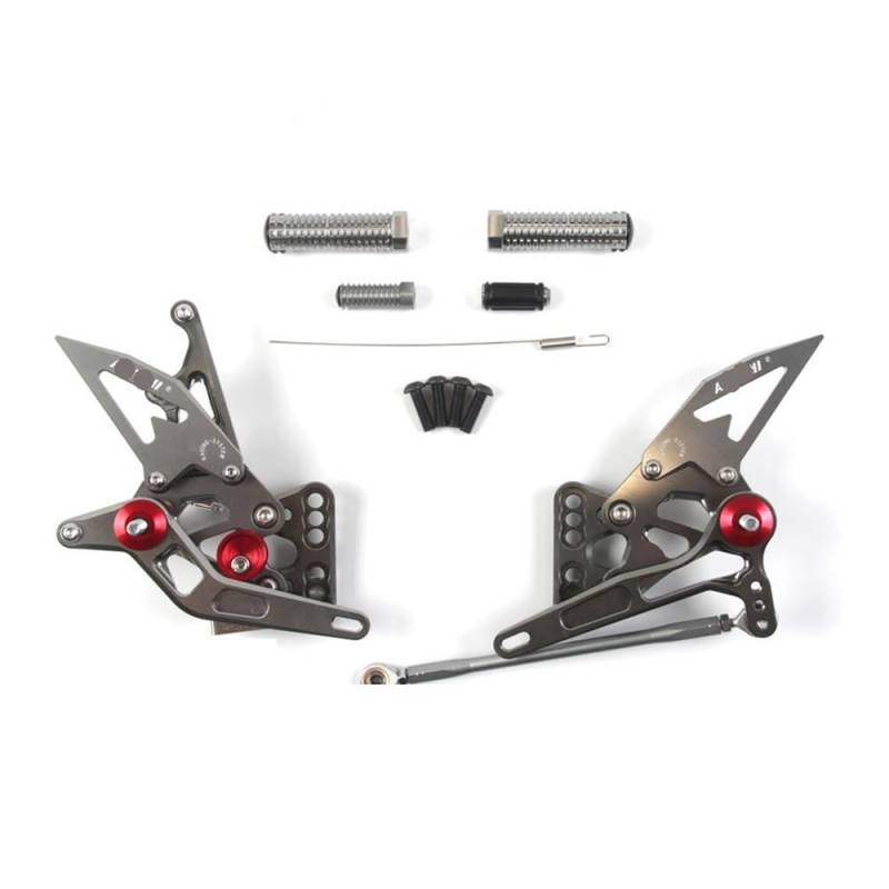 Xiayao Einstellbare Fußrastenanlage Für Für GSXR1000 Für GSXR 1000 Für K5/K6 2005 2006 Fußstützen Fußrasten Pedal Fußstütze Fußstützen(Gray) von Xiayao