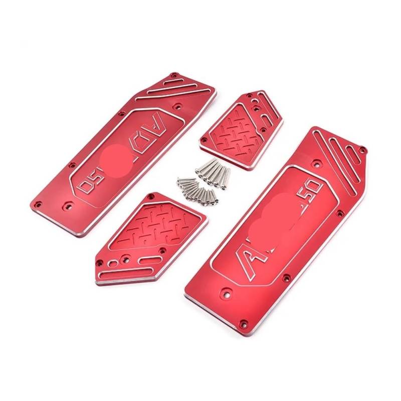 Xiayao Für ADV350 Für ADV 350 2020-2023 Motorradzubehör Fußstütze Fußpolster Pedalplatte Pedalauflage Fußstützen(Red) von Xiayao