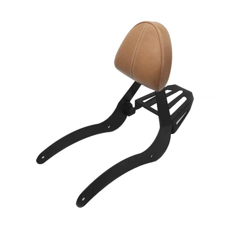 Xiayao Für Indian Scout Motorradzubehör Motorrad Passagierrückenlehne Eisenrückenlehne Rückenlehnenpolster(Brown Paint) von Xiayao