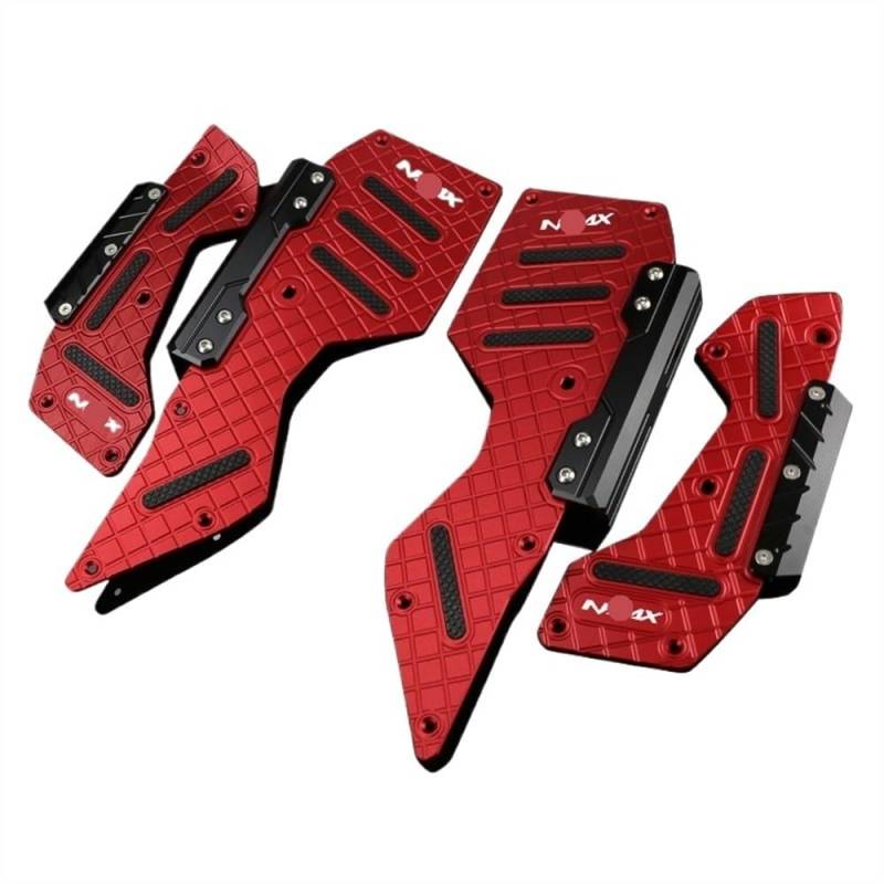 Xiayao Motorradzubehör Für NMAX155 Für Nmax155 Für Nmax125 2020-2023 Modifiziertes Fußpedal Fußstützen(Red) von Xiayao