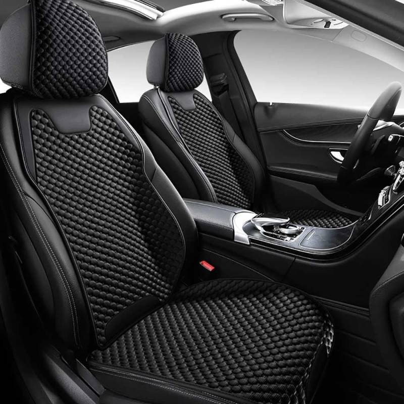 Sitzbezüge Auto für VW ID.4 ab Bj.2021, EIS Seide Auto-Sitzschoner Vordersitze Verschleißfest und Atmungsaktiv Leicht zu Reinigen Cool,Black von Xiazhi