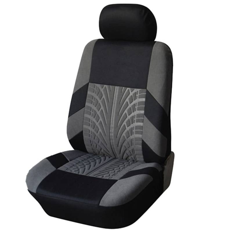 XiinxiGo Auto-Sitzbezüge Set Universal, Auto-Schonbezüge für die Vordersitze & Rückbank, Schwere Arbeit, Reißverschluss, für die meisten Limousinen, Vans, SUVs, Trucks,Schwarzgrau von XiinxiGo