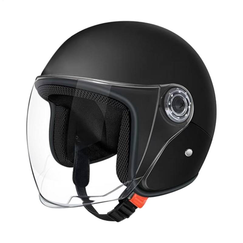 Motorradhelme - Jethelm Mit Visier, Mopedhelm Motorradhelm, Skateboard Helm Reithelme, Scooter Helm Atmungsaktiv Mopedhelm Halbschale Für Erwachsener Herren Damen, Mit Offenem Gesicht von Xijobido