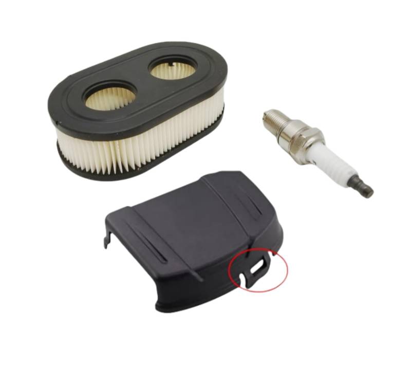 Luftfilterabdeckungs,Luftfilterdeckel Rasenmäher Ersatzteile,Luftfilter mit Zündkerze für Briggs & Stratton 650EXI 675EXI 675IS Rasenmäher Ersetzt 594575 798452 von XinCDD