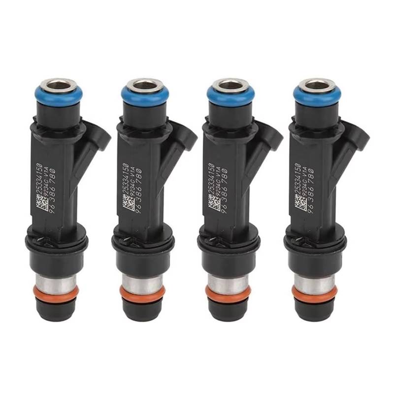 Einspritzdüsen 4Pcs Set Kraftstoff Injektor Für Chevrolet Für Aveo 1.6 L L4 96386780 25334150 FJ720 4G1889 Auto Zubehör Einspritzventil von XingPuBhD