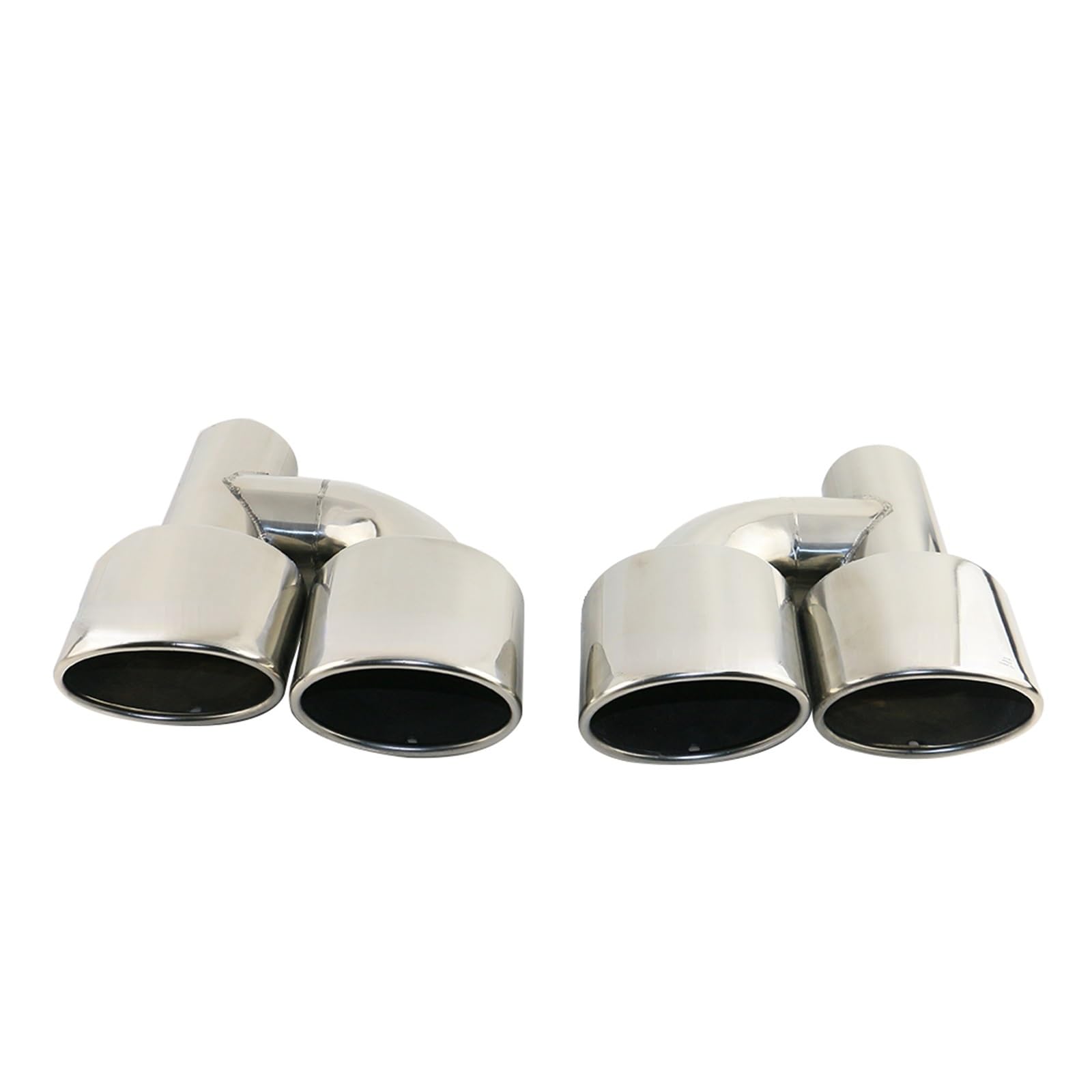 Schalldämpfer Spitze 1 Paar 2.5 Zoll Doppelauspuffblende Auto Edelstahl Schalldämpfer Endrohr Für E350 Für E400 Für W214 Für C63 Für C250 Für C350 Auspuffspitze(EJ30213b-LR-AG) von XingPuBhD