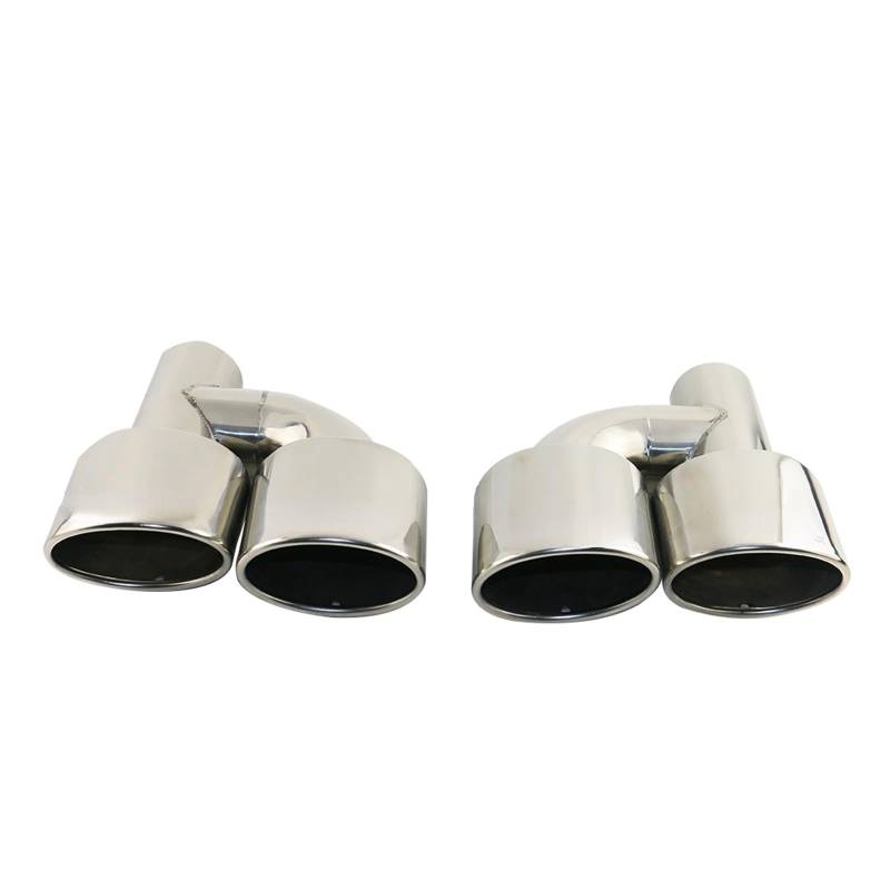 Schalldämpfer Spitze 1 Paar 2.5 Zoll Doppelauspuffblende Auto Edelstahl Schalldämpfer Endrohr Für E350 Für E400 Für W214 Für C63 Für C250 Für C350 Auspuffspitze(EJ30213b-LR-AG) von XingPuBhD