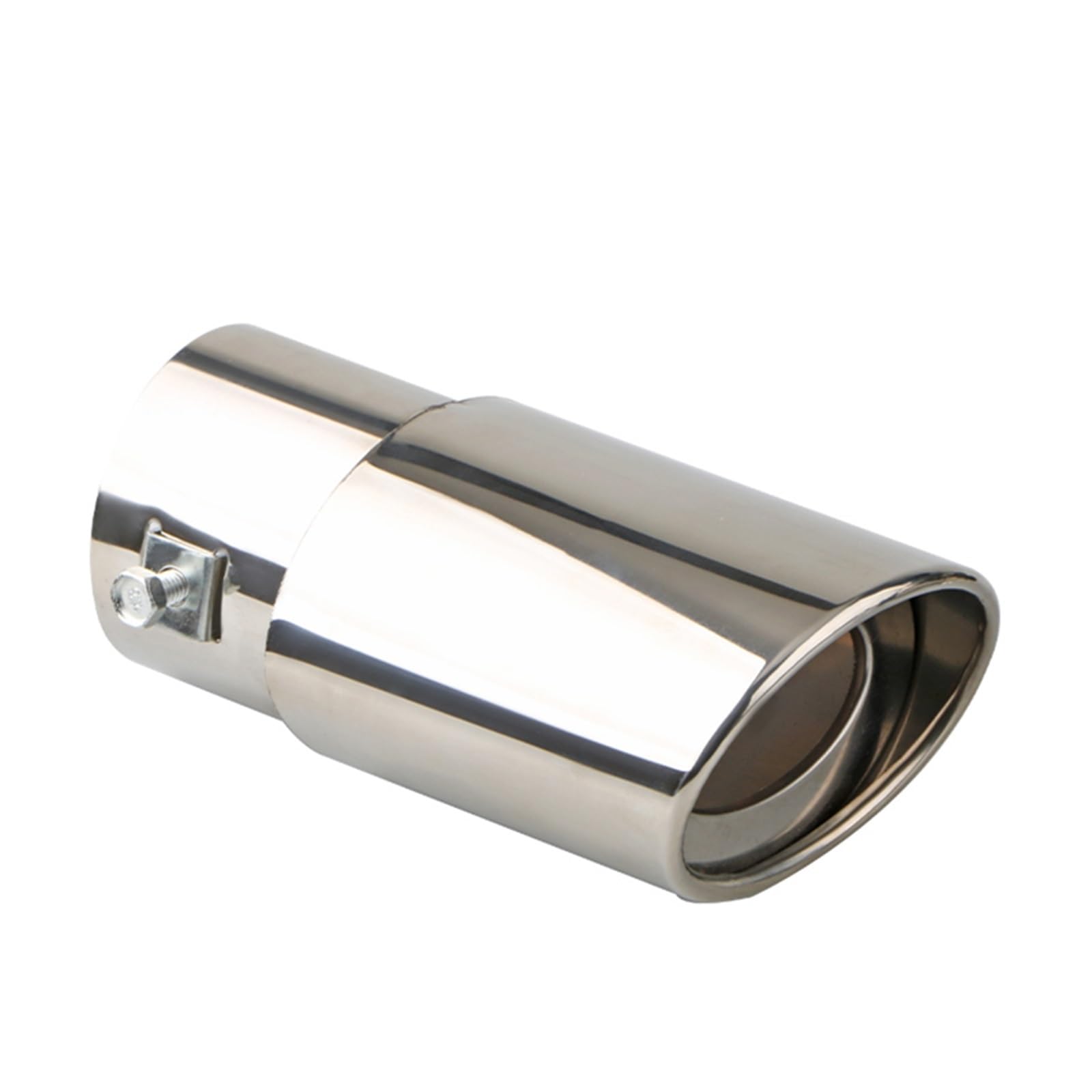Schalldämpfer Spitze 1 STÜCKE 2.5 "Einlass Auto Auto Auspuff Schalldämpfer Spitze Rohr Edelstahl Chrom Trim Hinten Schwanz Kehle Für Die Meisten Autos Auspuffspitze(Silver Straight) von XingPuBhD