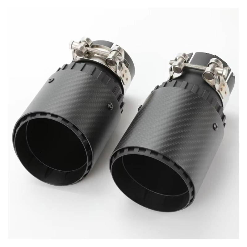 Schalldämpfer Spitze 1 Stück Auto Auspuffblende Schalldämpfer Spitze Universal Auspuffrohr Auspuffanlage 60mm 63mm Düse Auspuffspitze(A-54MM IN 101MM Out) von XingPuBhD