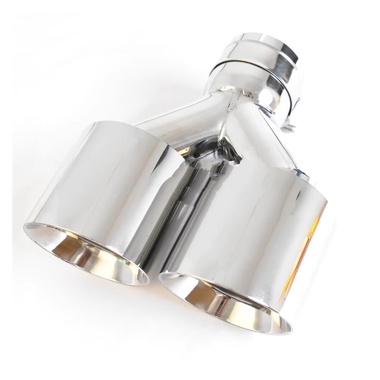 Schalldämpfer Spitze 1 Stück Auto Dual Edelstahl Universal-Automobilauspuffrohr Doppelschalldämpfer Spitze Auto Auspuffspitze Auspuffspitze(ID 63 OD 101 MM) von XingPuBhD