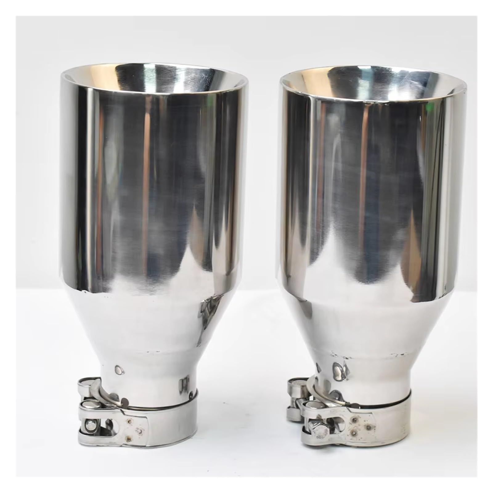 Schalldämpfer Spitze 1 Stück Auto Helle Edelstahl Auspuffrohr Bevel Flache Shinny Schalldämpfer Spitze Auspuffspitze(ID 70 OD 101 MM) von XingPuBhD