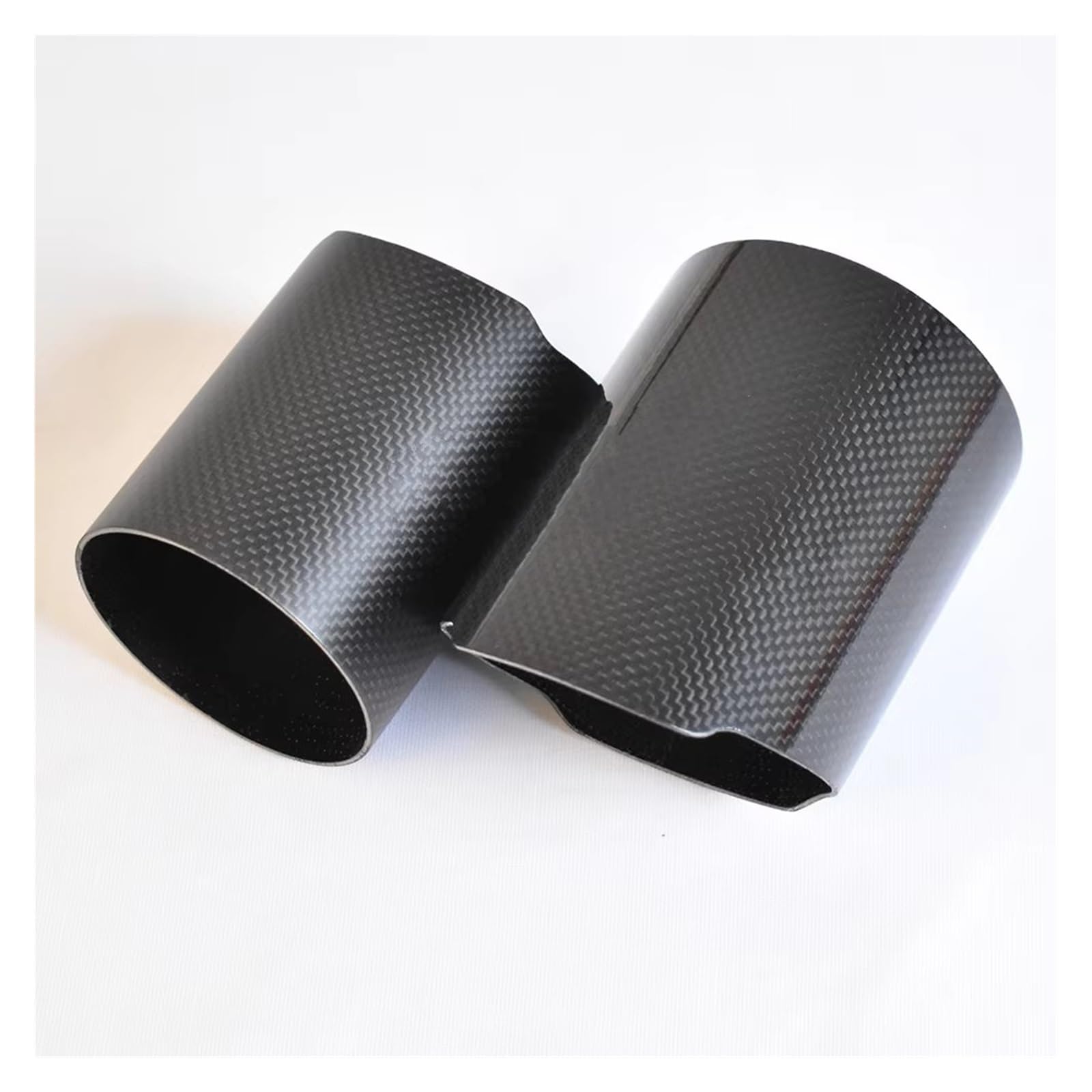 Schalldämpfer Spitze 1 Stück Auto Universal Gerade Flansch Carbon Faser Auspuff Spitze Abdeckung Auspuff Schalldämpfer Rohr Spitze Auspuff Spitze Carbon Faser Gehäuse Auspuffspitze(89mm Glossy) von XingPuBhD