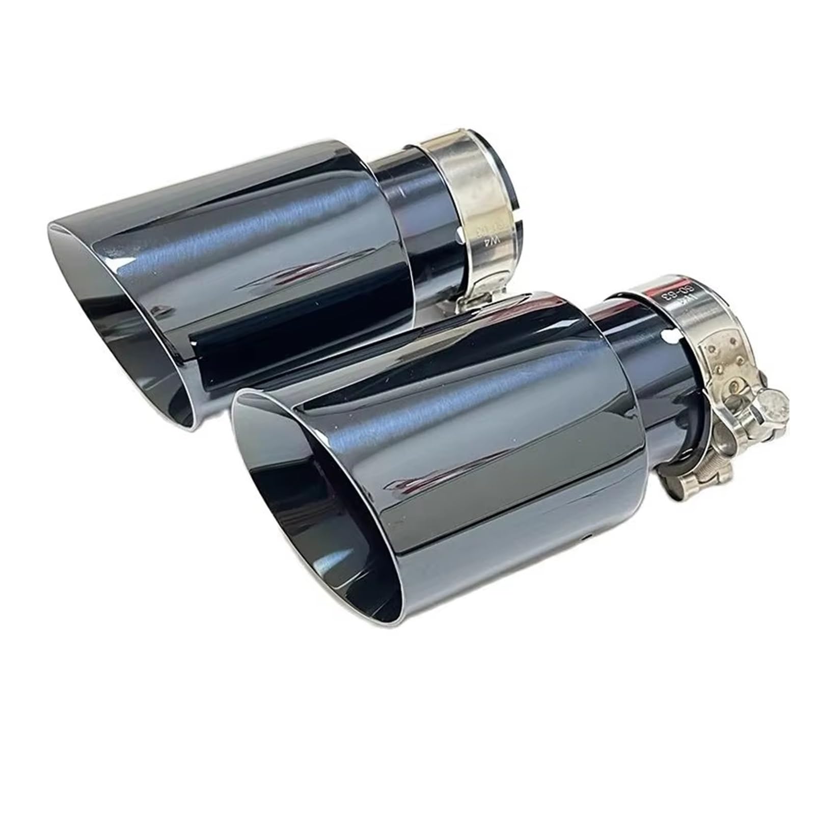 Schalldämpfer Spitze 1 Stück Autoauspuffrohr Edelstahl Schwarz Endrohr Horn Auslass Großer Durchmesser 89mm 101mm 114mm Größe Auspuffspitze(60mm-89mm) von XingPuBhD