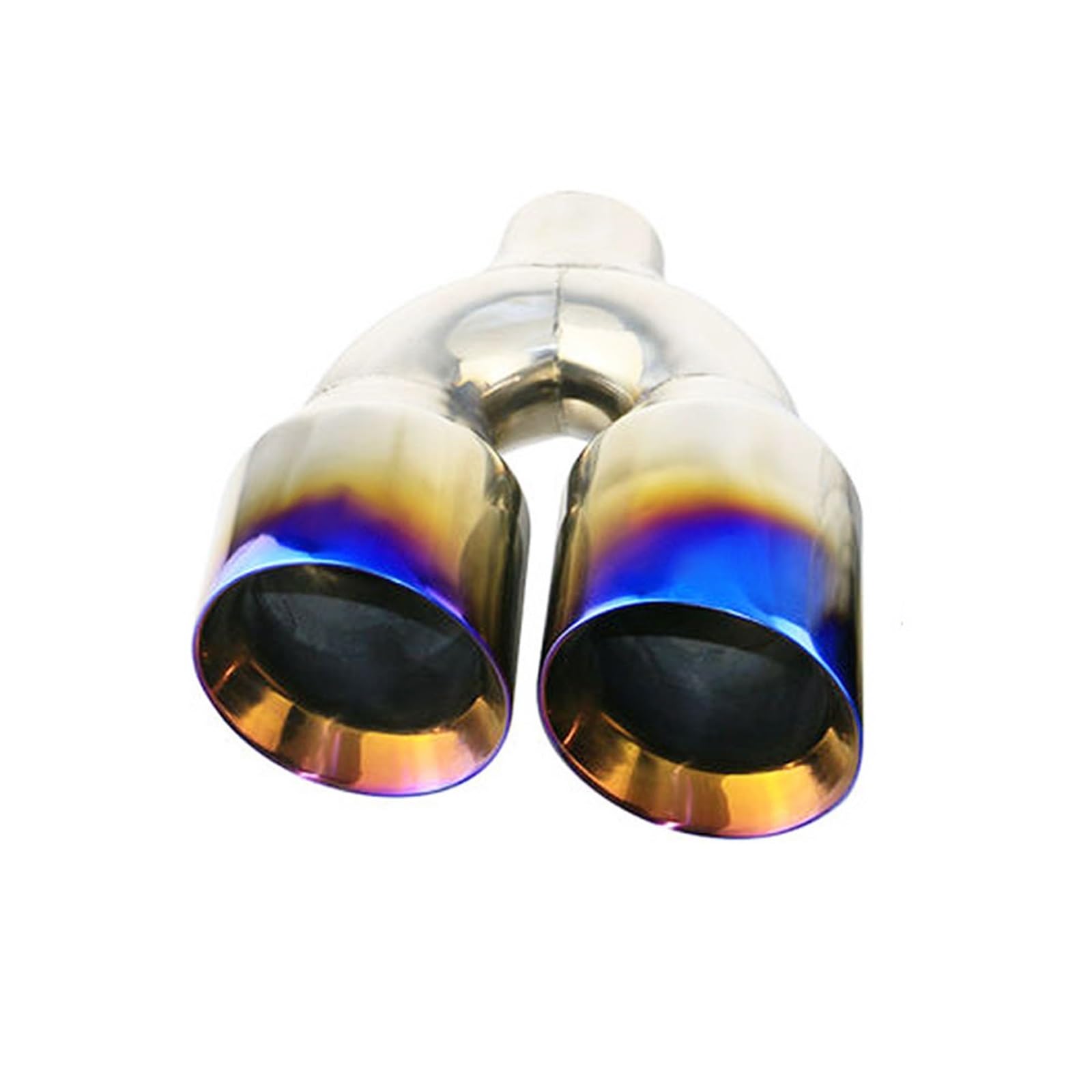 Schalldämpfer Spitze 1 Stück Doppelauspuffblende Edelstahl Schräg Auto Endrohre Schalldämpfer 63mm Bis 102mm Auspuffspitze(L1EM20212i-Left) von XingPuBhD