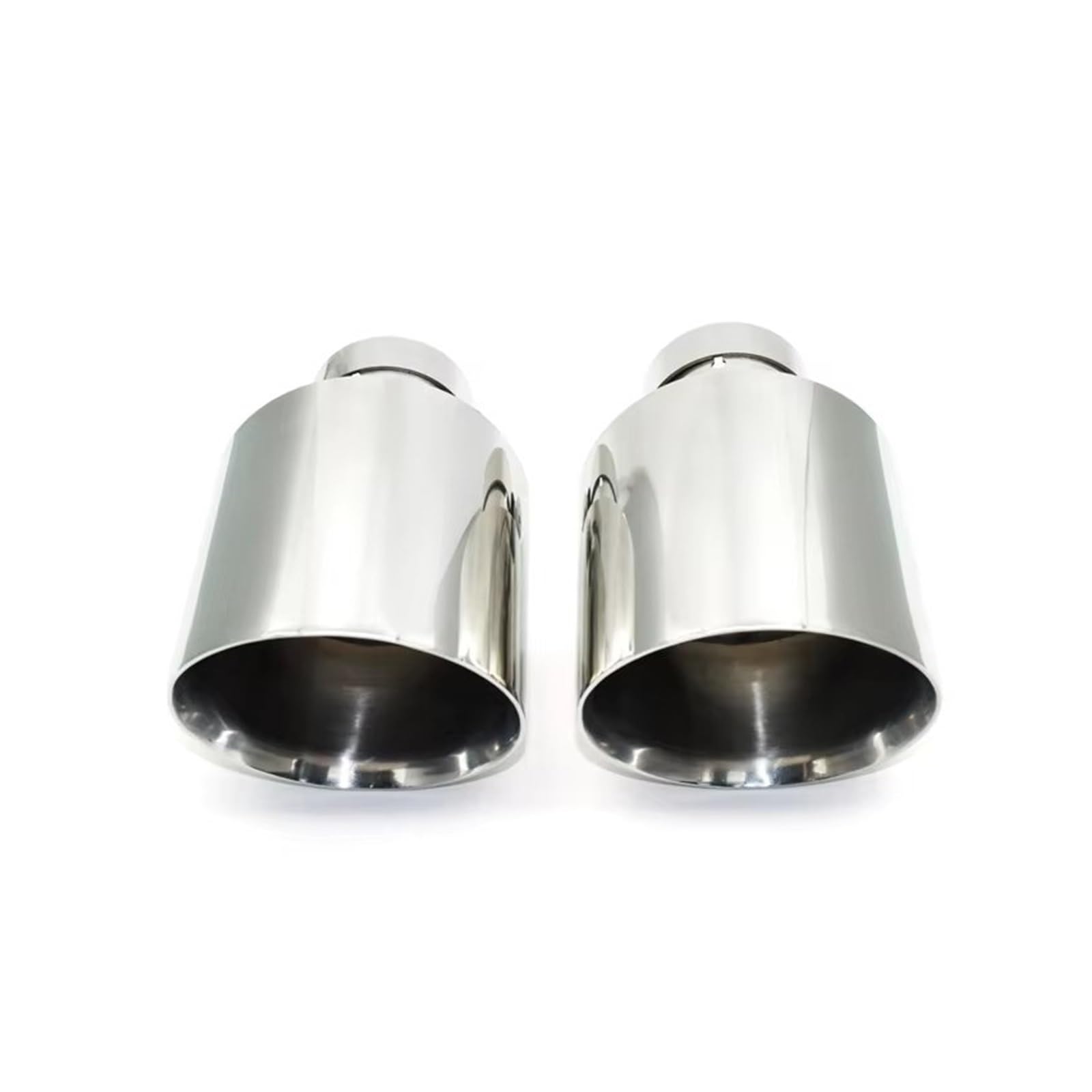 Schalldämpfer Spitze 1 Stück Universal-Auspuffblende Edelstahl Auto-Auspuffblende Endrohr Schräge Öffnung Auto-Auspuffblende 63 Mm Einlassspitzen Auspuffspitze(ID54MM OD101MM) von XingPuBhD