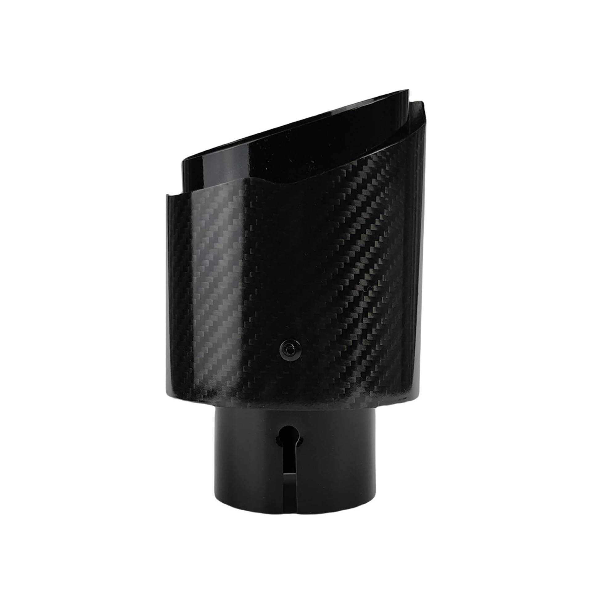 Schalldämpfer Spitze 1 Stück Universal Auto Carbon Fibre Schwanz Kehle Edelstahl Schalldämpfer Schalldämpfer Auspuff Düse Spitze Auspuffspitze(57mm-101mm) von XingPuBhD