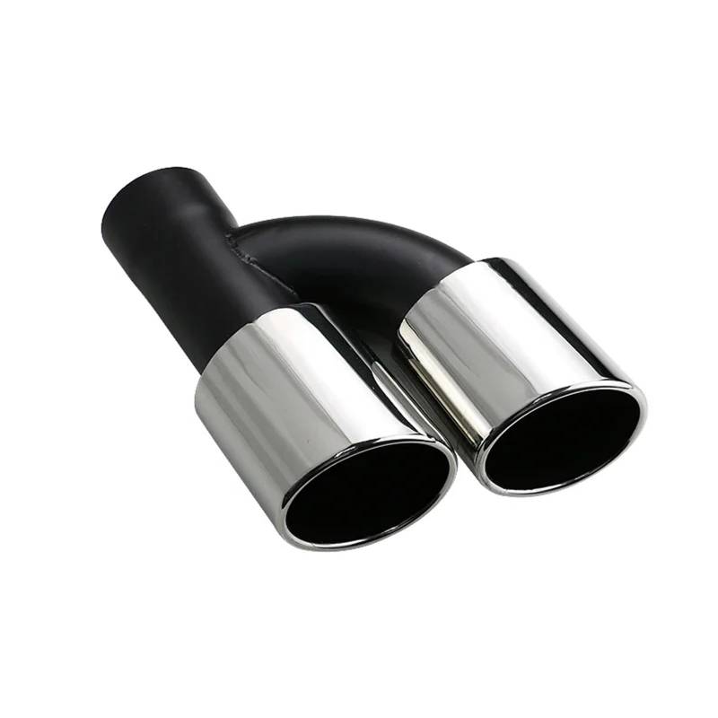 Schalldämpfer Spitze 1 Stücke Auto Auspuff Endrohr Edelstahl Dual Auspuff Spitze Auto Schalldämpfer Ende Spitze Auspuffspitze von XingPuBhD