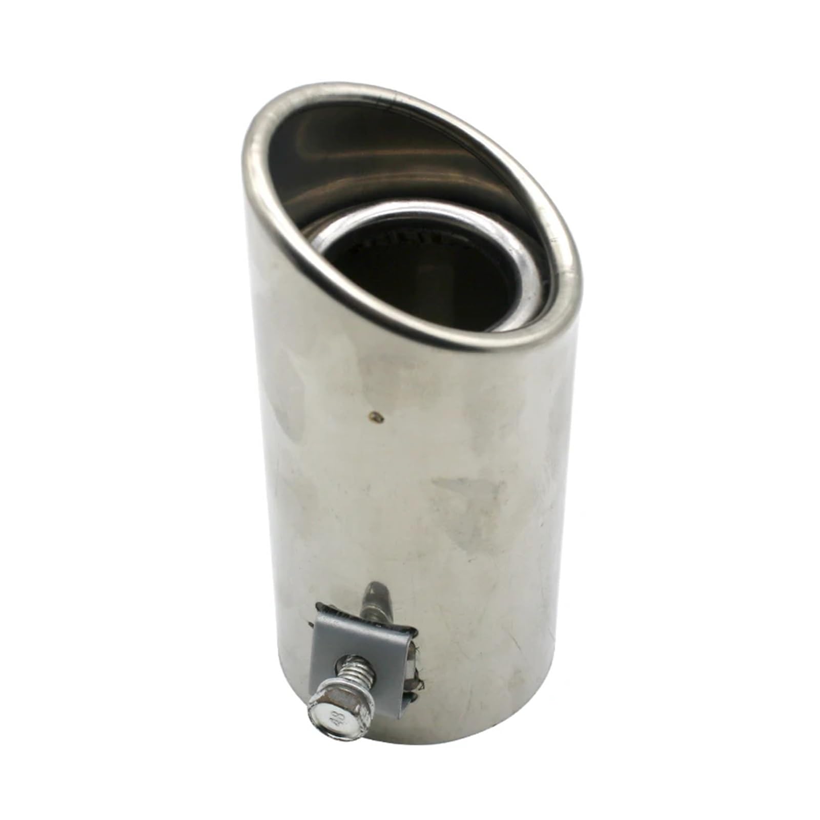 Schalldämpfer Spitze Auspuffrohrspitze Auto Auto Schalldämpfer Stahl Edelstahl Trim Endrohr Auto Auspuffanlagen Schalldämpfer Fahrzeug Auspuffspitze(Bevel) von XingPuBhD
