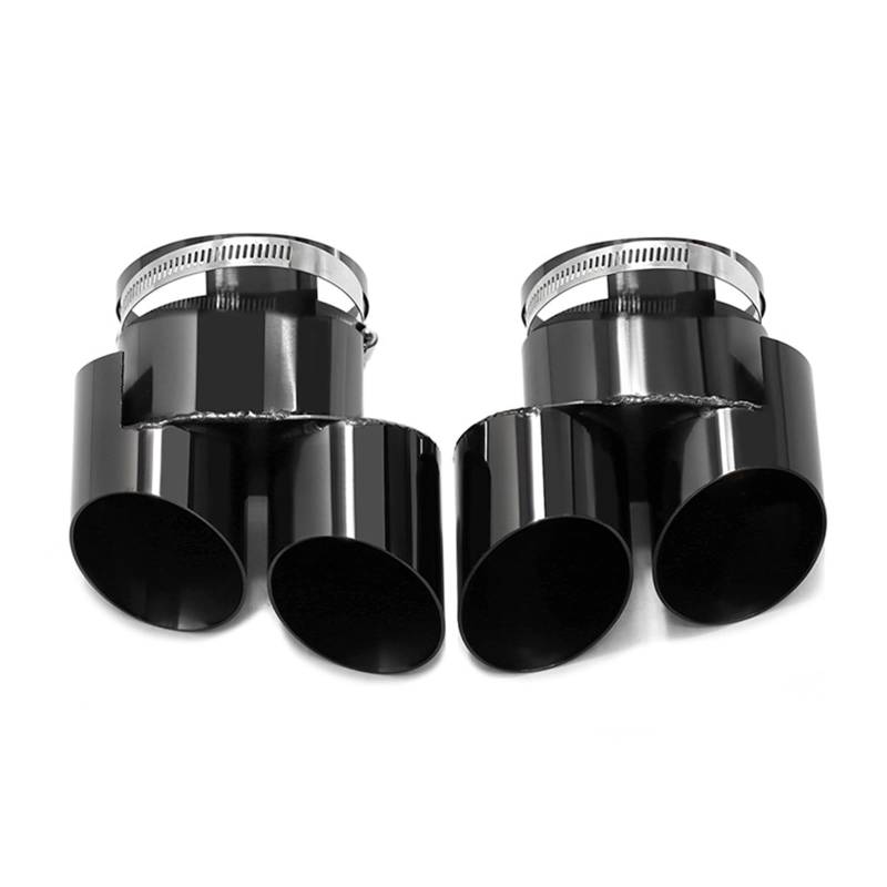 Schalldämpfer Spitze Auspuffspitze Quad-Endrohr Auspuffrohr Edelstahldüsen-Endrohr Für G05 Für X5 Für G06 Für X6 Auspuffspitze(Black) von XingPuBhD