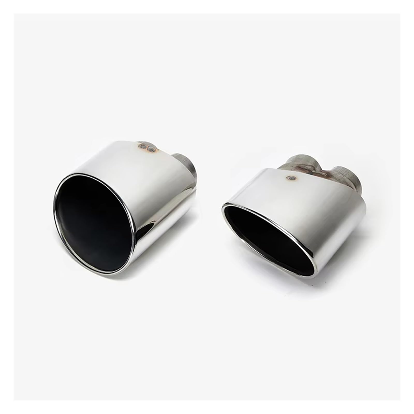Schalldämpfer Spitze Auto-Auspuffblende Doppelte Innere Schalldämpferblende Auspuffanlage Auspuffrohr Für RS3 Für RS4 Für RS4 Für RS5 Für RS6 Auspuffspitze(Silver) von XingPuBhD