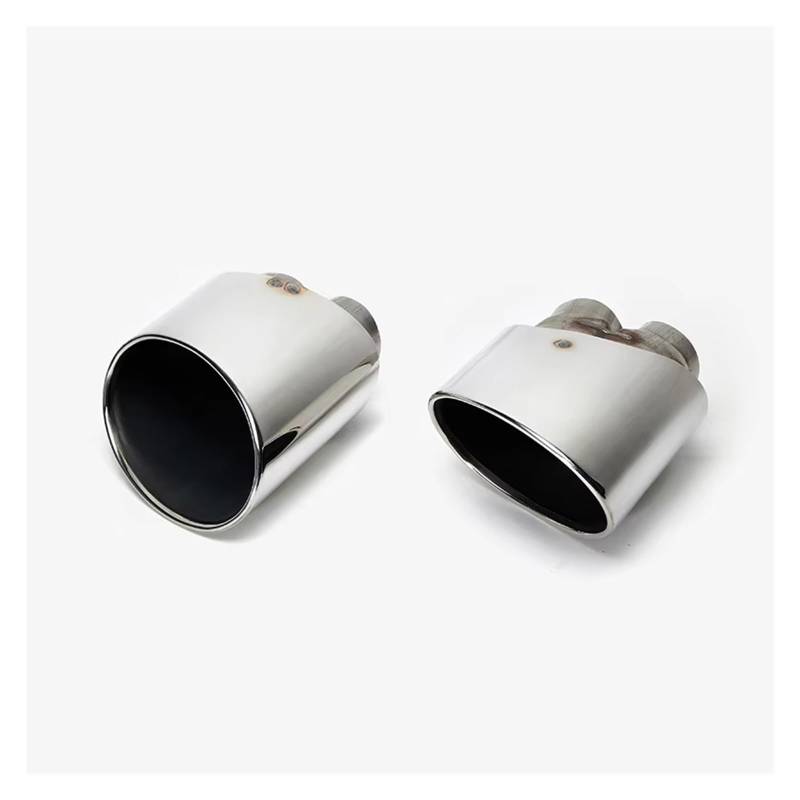Schalldämpfer Spitze Auto-Auspuffblende Doppelte Innere Schalldämpferblende Auspuffanlage Auspuffrohr Für RS3 Für RS4 Für RS4 Für RS5 Für RS6 Auspuffspitze(Silver) von XingPuBhD