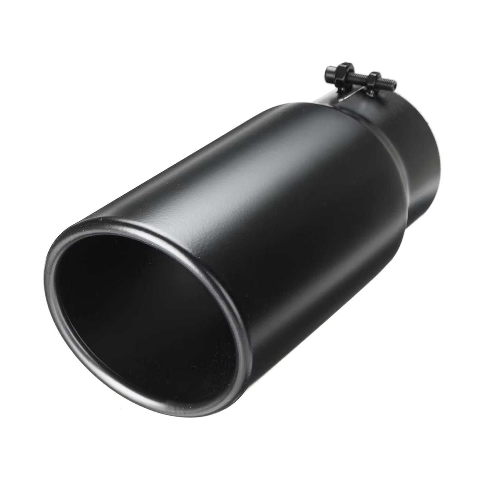Schalldämpfer Spitze Auto Universal Edelstahl Diesel Auspuff Schalldämpfer Spitze Farbe Rolled End Winkel Cut Endrohr Trim Auspuffspitze(Black 4-5) von XingPuBhD