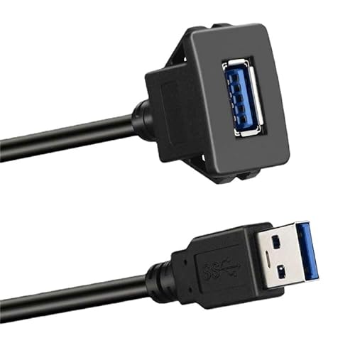 Xingdianfu USB 3.0 Armaturenbrett-Kabel Einbau Buchse Adapter Anschluss Verlängerung Kabel für KFZ Auto Motorrad von Xingdianfu