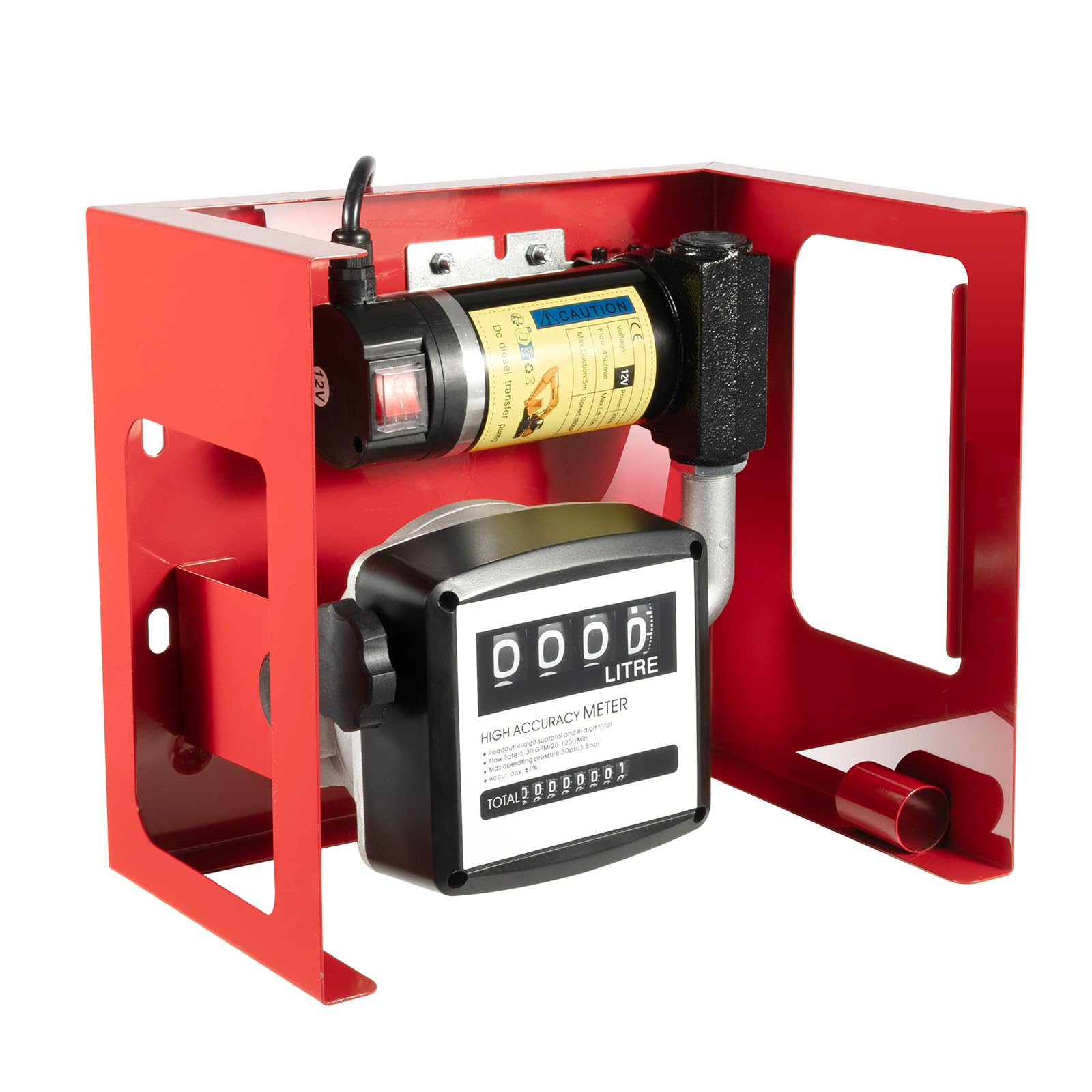 Dieselpumpe 12V mit Durchflussmesser 45L/min, Tragbare Diesel Förderpumpe Set mit Zapfpistole, 200W Motor, Ein-/Auslaufrohr, für Traktor, LKW, Baumaschinen, IP55 Staubschutz Dieselpumpe 12V mit Durchflussmesser 45L/min, Tragbare Diesel Förderpumpe Set mit Zapfpistole, 200W Motor, Ein-/Auslaufrohr, für Traktor, LKW, Baumaschinen, IP55 Staubschutz von Xingfx
