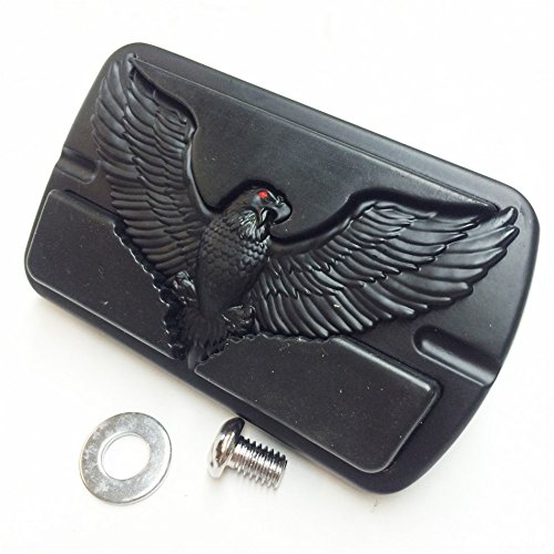 NBX- Black Harley Davidson Touring Softail Bremspedal Large Pad H-D Willie G. Eagle Hawk Emblem von Xingmoto