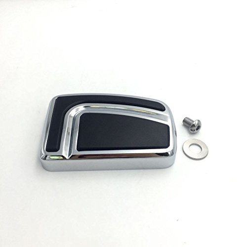Chrom-Bremspedalauflage mit großer Luftstromrille, Kompatibel mit HARLEY Davidson FLD ab 12, FL Softail ab 80, Touring ab 08, Trike Road King Street Glide von HASkulle