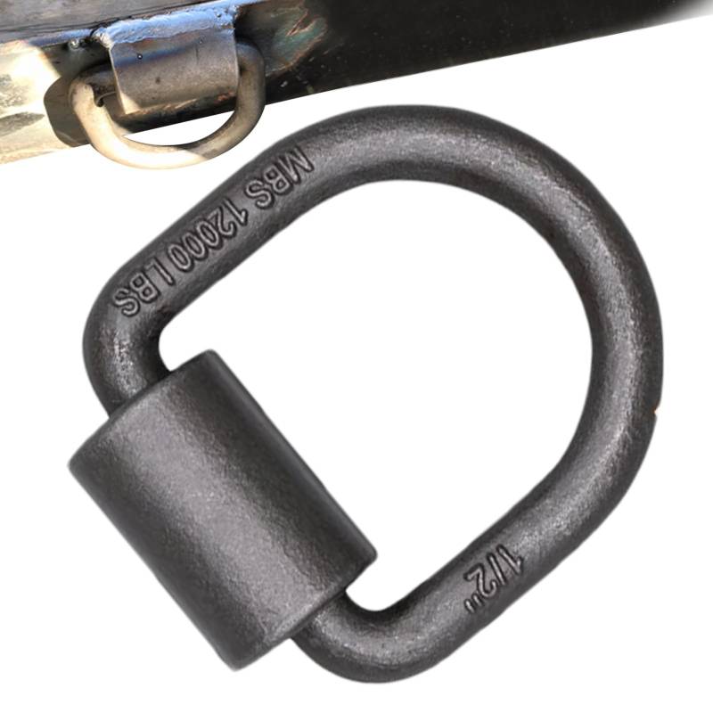 Anhänger-Spanngurt – geschmiedeter D-Ring-Haken aus Metall, legierter Stahl, 1,27 cm | stabile angeschweißte Basishalterung, schwere Anhänger-Spanngurte für Autoschleppen, Nutzfahrzeugsicherung und von Xinhuju