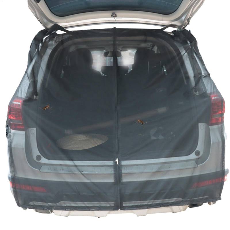 Auto Camping Netz Heckklappe - Auto Heckklappennetz Heckscheibe Sonnenschutz Bildschirm mit Magnethalterung | Anti-Fliegennetz Kofferraum Sichtschutz Lüftungsgitter für den Außenbereich, , MPV und von Xinhuju