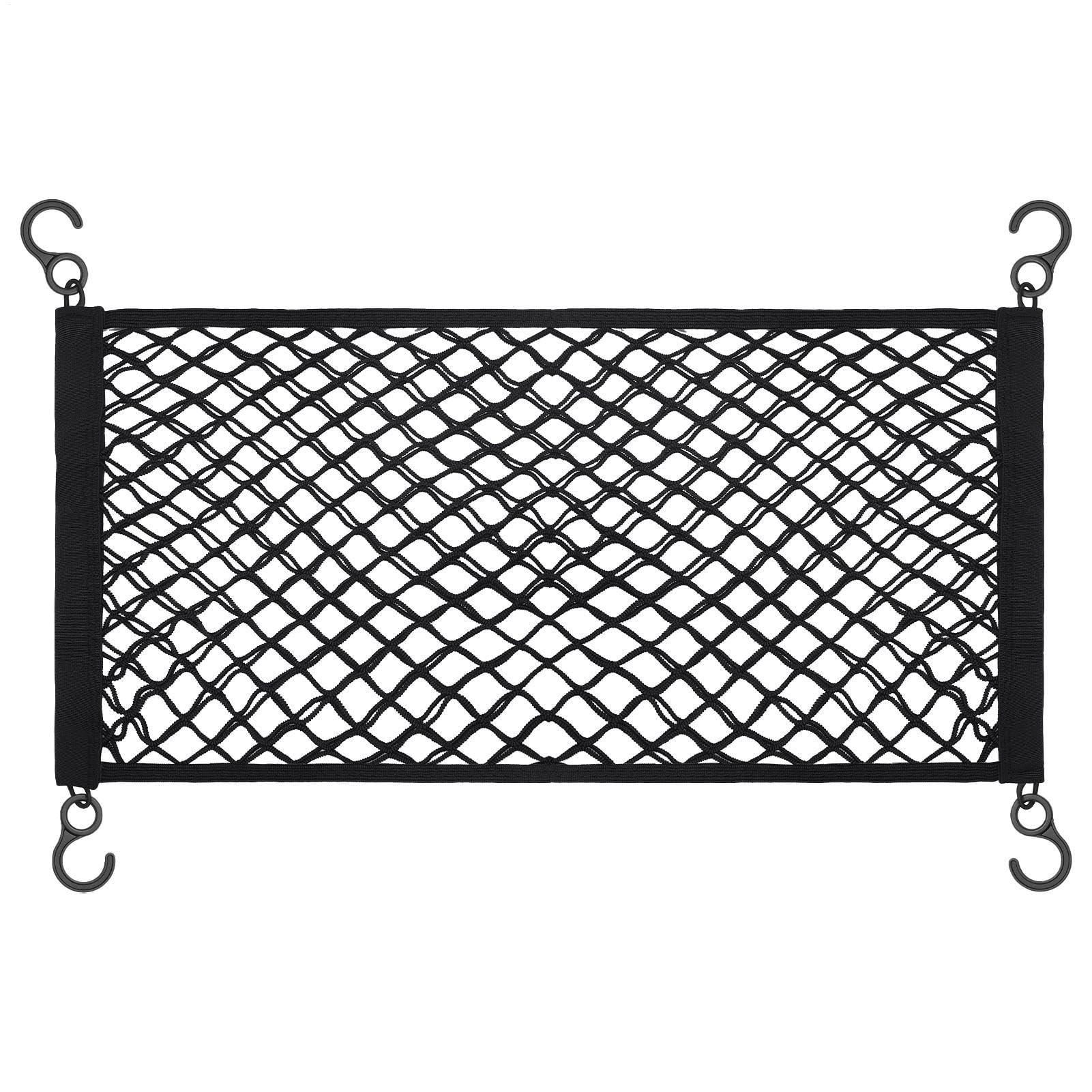 Elastisches Gepäcknetz für hintere Aufbewahrung – 70 x 35 cm, Auto-Netz-Organizer, Kleinteile-Aufbewahrung, Hängetasche, Gepäck, Heckgepäck-Netz-Organizer für Kofferraum, SUV, Boot, Anhänger Elastisches Gepäcknetz für hintere Aufbewahrung – 70 x 35 cm, Auto-Netz-Organizer, Kleinteile-Aufbewahrung, Hängetasche, Gepäck, Heckgepäck-Netz-Organizer für Kofferraum, SUV, Boot, Anhänger von Xinhuju