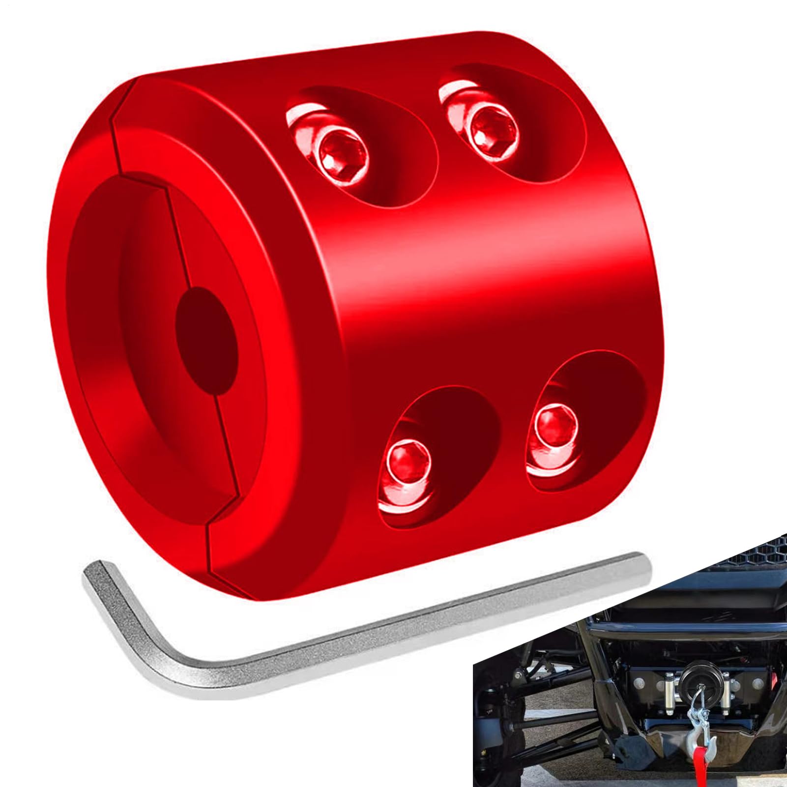 Seilwinden-Hakenstopper, synthetischer Seil-Stoßfänger, vibrationsdämpfendes Kissen, Auto-Abschleppwerkzeug, stabile Montageversorgung, verbesserte Seilkontrolle, Montage für Trail-Ausrüstung und Seilwinden-Hakenstopper, synthetischer Seil-Stoßfänger, vibrationsdämpfendes Kissen, Auto-Abschleppwerkzeug, stabile Montageversorgung, verbesserte Seilkontrolle, Montage für Trail-Ausrüstung und von Xinhuju