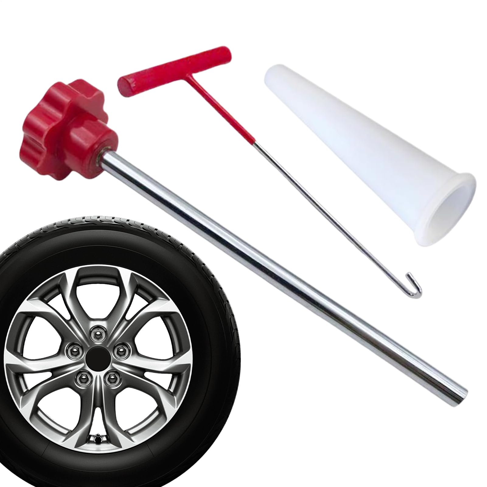 Ventilschaft-Montagewerkzeug – Schnell-Reifenventilwechsel-Werkzeug für Auto, einfaches Auto-Ventilschaftentferner-Werkzeug, Reifenventilschaftkern-Ersatzset, effizientes Werkzeug für schnellen von Xinhuju