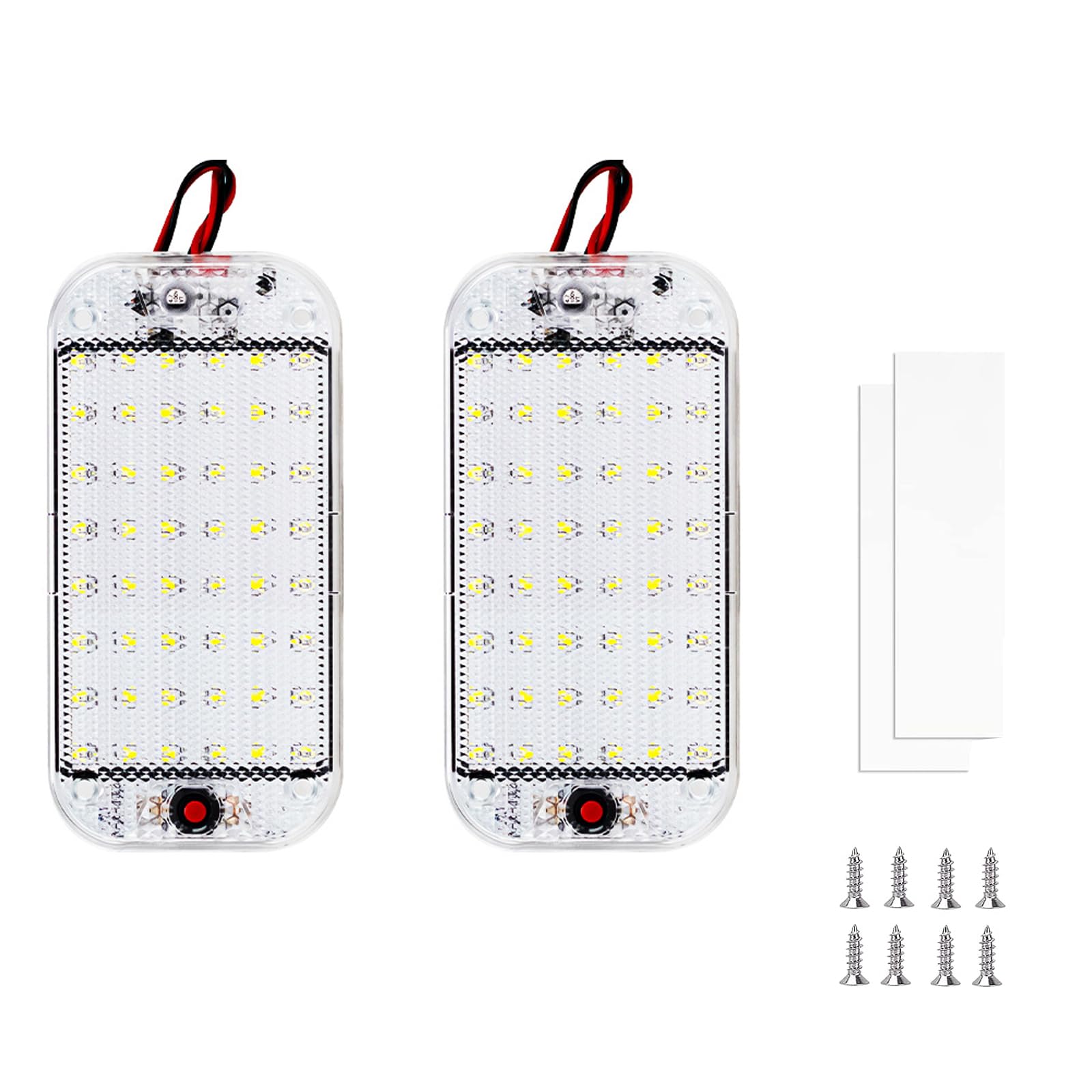 Xinlie LED Auto Innenraumbeleuchtung 12V LED KFZ Innenraumbeleuchtung mit Schalter Weißlicht KFZ Beleuchtung Leiste Super Hell 800lm für Auto Wohnmobile Lkw van Universal Beleuchtung (2 Stück) von Xinlie