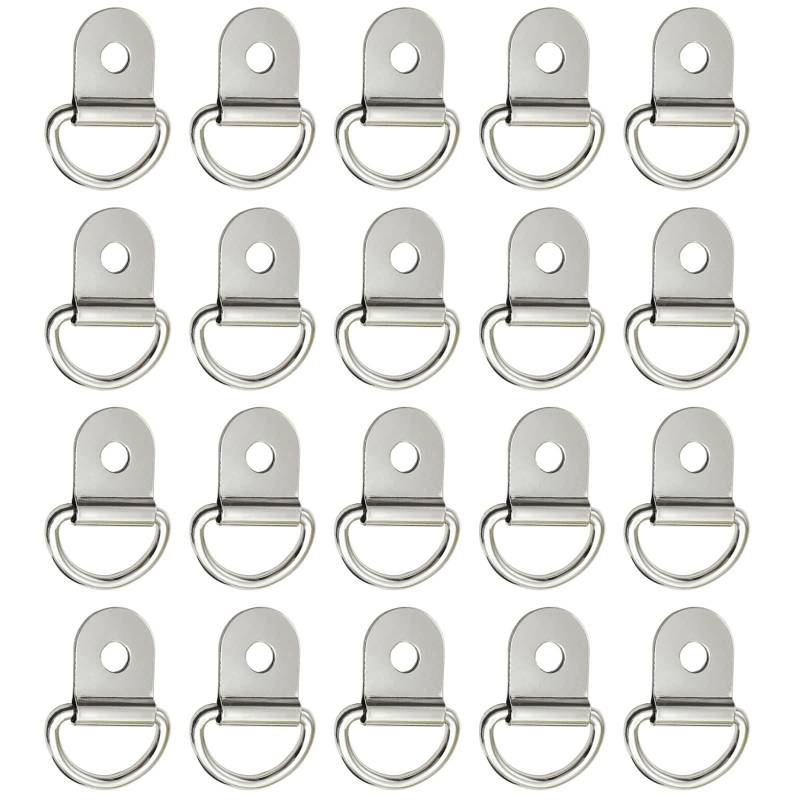 20pcs D Binde Down Small Stahl D Ringe Peitschenring Für Ladungen Für Gehäuse LKW Ladungsanhänger Boote von Xinsheinelry
