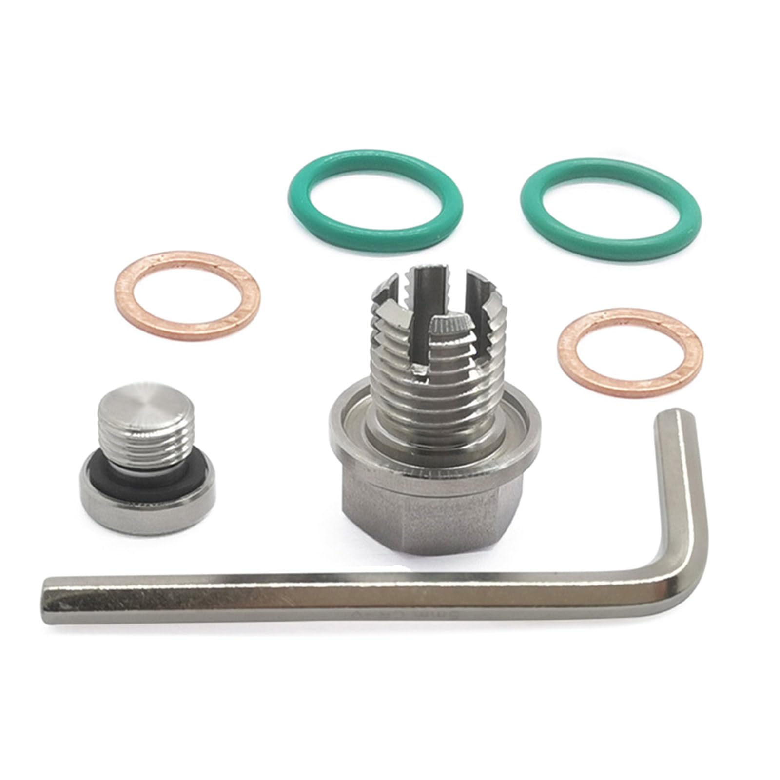 Langlebige Selbsthackung Ölpfanne Reparaturkits Edelstahl Ölabflussstecker Reparaturkit Mit Sechskantschlüssel Einfacher Betrieb von Xinsheinelry
