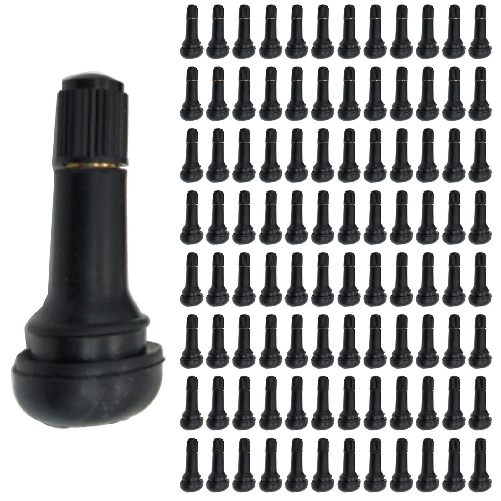 Xinsheinelry 100pcs TR413 Snap In Gummi Reifen Pneumatik Für Ventilstangen Kurzstange Autostange Stange Düse Für Randloch Auto Reifenrad Xinsheinelry 100pcs TR413 Snap In Gummi Reifen Pneumatik Für Ventilstangen Kurzstange Autostange Stange Düse Für Randloch Auto Reifenrad von Xinsheinelry