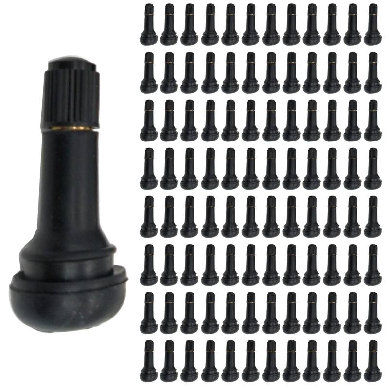 Xinsheinelry 100pcs TR413 Snap In Gummi Reifen Pneumatik Für Ventilstangen Kurzstange Autostange Stange Düse Für Randloch Auto Reifenrad von Xinsheinelry