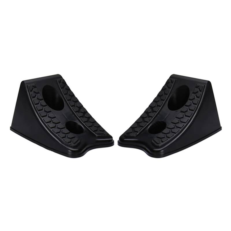 Xinsheinelry 2pcs Fahrzeugrad Reifenschockstast Blockrad Schlupf Resist Basis Reifenstützpolster Heavy Duty Rad Stopper Schwarz Schwarz von Xinsheinelry