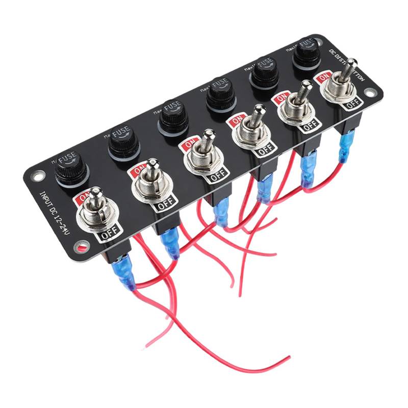 Xinsheinelry Rocker 6 Banden Round Rocker Schalter Weichhaltig Leicht Zu Installieren 12 V 24 V Schalter 10A Sicherungen Für Boote von Xinsheinelry